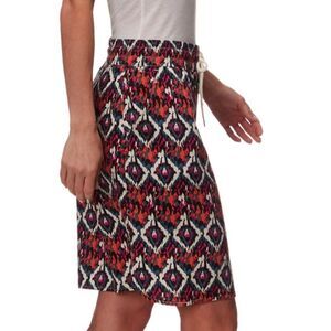 KAVU Colorful Sz Medium SUNRIVER Elastic Waist Knee Length Skirt Side Pockets